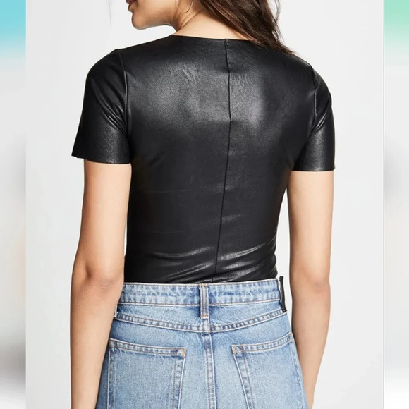 NWT COMMANDO® Faux Leather Tee Bodysuit Size L - Picture 4 of 8